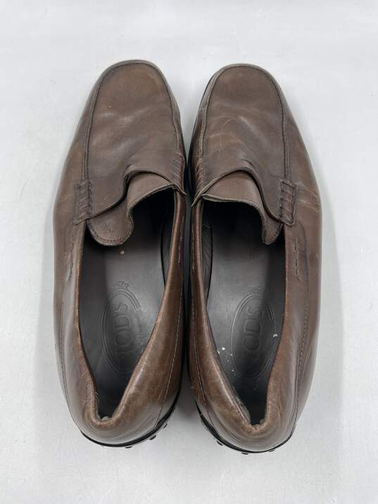 Authentic Tod's Chestnut Penny Loafers M 10.5 image number 6