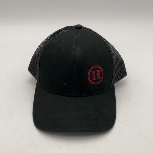Mens Black Red OC771 Adjustable Snap Ultimate Trucker Hat One Size image number 1