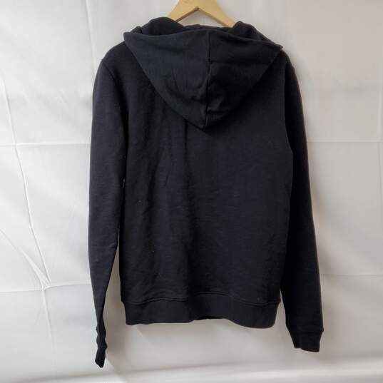 All Saints Front Double Zip Black Hoodie MD image number 3