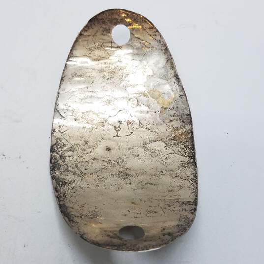 Unbranded 925 Silver Hammered Hair Barrette - Size One Size image number 4