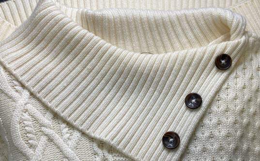 Talbots Women's Ivory Cable Knit Sweater- S NWT image number 5