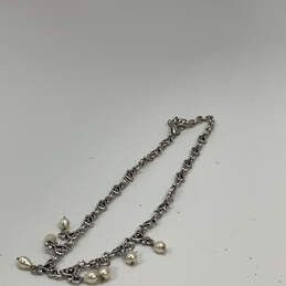 Designer Brighton Silver-Tone Freshwater Pearl Drop Clasp Chain Necklace alternative image