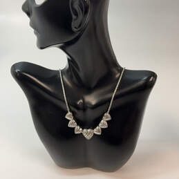 Designer Brighton Silver-Tone Heart Engraved Fashionble Statement Necklace