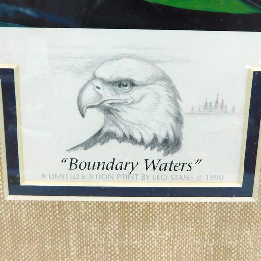 Leo Stans Lithograph "Boundary Waters" Eagle Limited Edition 1990 Signed Framed image number 4