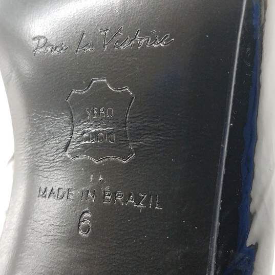 Pour La Victoire Women's Black Patent Leather Block Heels Size 6 image number 6