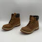 Mens 73542 Brown Leather Waterproof Lace Up Round Toe Ankle Boots Size 11 image number 3