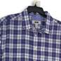 Joseph Abboud Mens Blue Plaid Short Sleeve Spread Collar Button-Up Shirt Sz XXL image number 3
