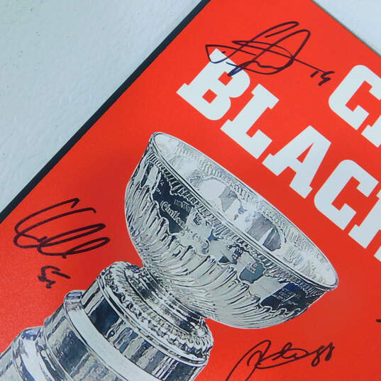 9x Signed Chicago Blackhawks 2015 Stanley Cup Champions Plaque Toews Kane  Sharp Crawford Keith Seabrook Saad image number 3