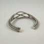 Designer Brighton Silver-Tone Engraved Rope Classic Cuff Bracelet image number 3