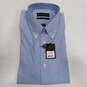 Men's Kenneth Roberts Blue/White Pinstripe Dress Shirt 32/33 16.5  - NWT image number 1
