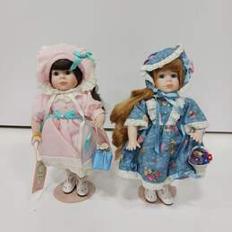 Pair of Carol Anne Porcelain Dolls in Original Boxes alternative image