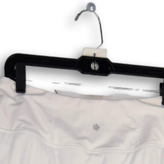 Womens White Elastic Waist Pocket Pull On Golf Athletic Skort Size Medium image number 3