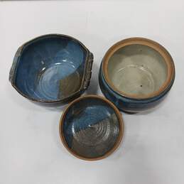 Pair of Blue Ceramic Pots alternative image
