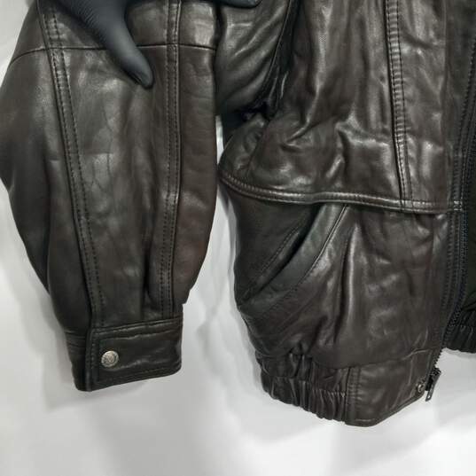 Andrew Marc Men's Black Leather Jacket Size S image number 2