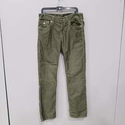 True Religion Men's Green Jeans Size 34