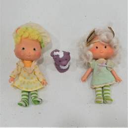 Vintage Strawberry Shortcake Lemon Meringue & Angel Cake Dolls W/ Souffle Pet Figure