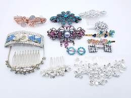 Lot of Rhinestone Hair Accessories & Clips