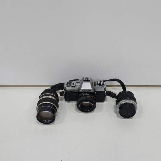 Minolta X-370 Film Camera & Lenses Lot image number 1