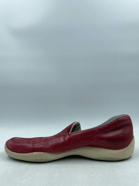 Authentic Prada Red Leather Loafers M 9.5 image number 2