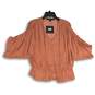 NWT Womens Pink V-Neck Dolman Sleeve Pullover Blouse Top Size Medium image number 1