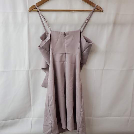 Missguided Tie Front Strap Mini Dress Lilac Women's 4 NWT image number 2