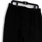 Womens Black Flat Front Slash Pockets Straight Leg Dress Pants Size 10 image number 4