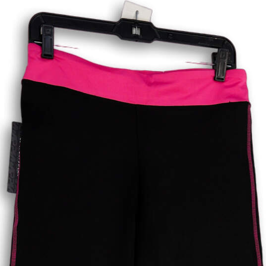 NWT Womens Pink Black Elastic Waist Stretch Pull-On Cropped Leggings Sz XL image number 3