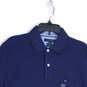 NWT Tommy Hilfiger Mens Blue Spread Collar Short Sleeve Pullover Polo Shirt Sz L image number 3