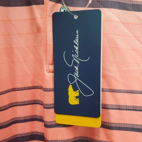 Jack Nicklaus Men Pink Polo Sz L Nwt image number 1