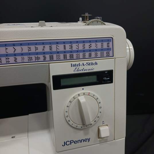 JC Penny White Intel-A-Stitch Sewing Machine UNTESTED image number 3