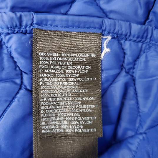 The North Face WM's Quilted Water Resistant Blue Puffer Jacket Size S/P image number 4