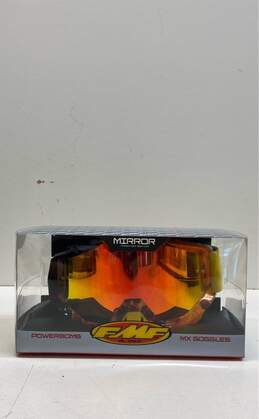 FMF Powerbomb MX Goggles Spark Mirror Red Lens F-50200-2526