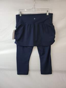 Athleta Navy Blue Elation 2-In-1 Capri Pants Size L alternative image