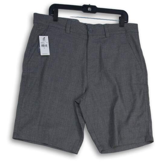NWT Hang Ten Mens Gray Flat Front Slash Pocket Chino Shorts Size 36 image number 1