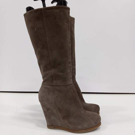 Lucky Brand Women's Brown Wedge Boots Size 9.5 image number 1