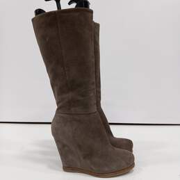 Lucky Brand Women's Brown Wedge Boots Size 9.5
