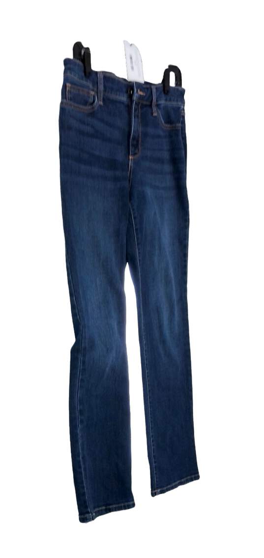 Women's Blue Medium Wash Denim Straight Leg Jeans Size 8S image number 2