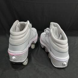 Light Up White Kick Speed Drop Out Wheels Roller Skate Shoes Women's Size 11, Men's Size 9.5 (EU 41) alternative image