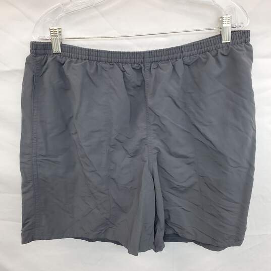 Mn Patagonia Grey Board Shorts Recycled Nylon Poly Blend Sz XL image number 2