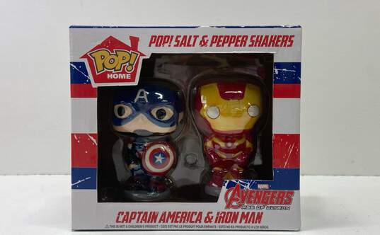 Funko Pop Home Salt & Pepper Shakers Marvel Avengers Captain America & Iron Man image number 1