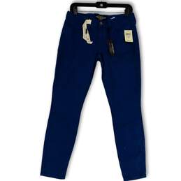 NWT Womens Blue Dark Wash Low Rise Stretch Denim Skinny Leg Jeans Size 8/29