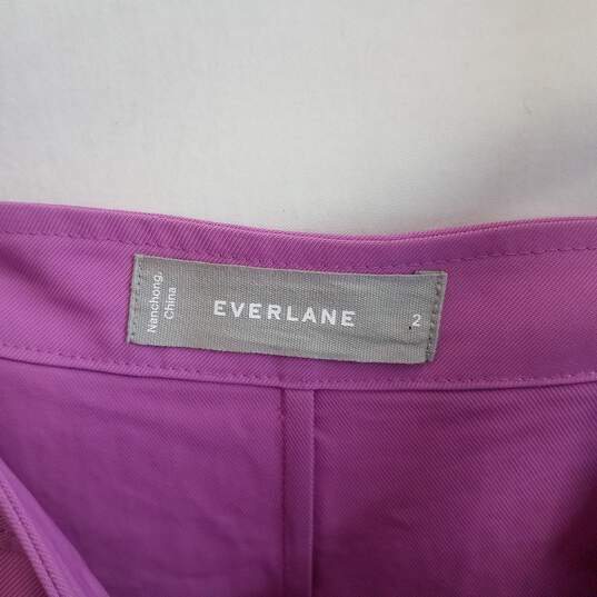 Everlane goweave picnic light purple pink button front shift dress 2 image number 3