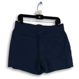 NWT Womens Blue Flat Front Slash Pocket Elastic Waist Athletic Shorts Sz M alternative image