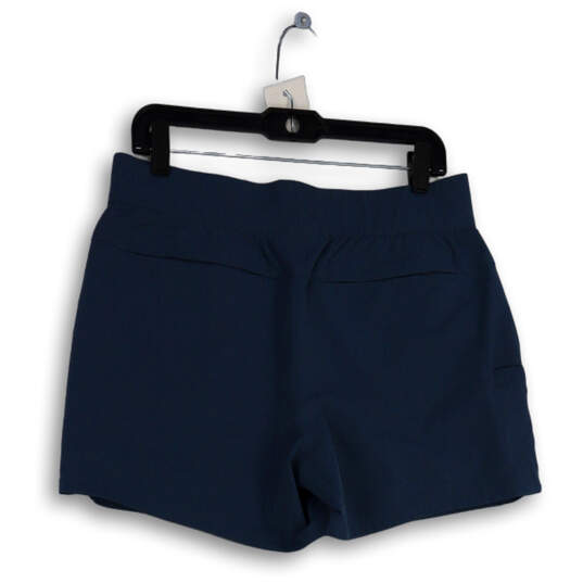 NWT Womens Blue Flat Front Slash Pocket Elastic Waist Athletic Shorts Sz M image number 2