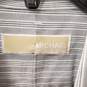 Michael Kors Men Gray Stripe Button Up Shirt XL image number 1