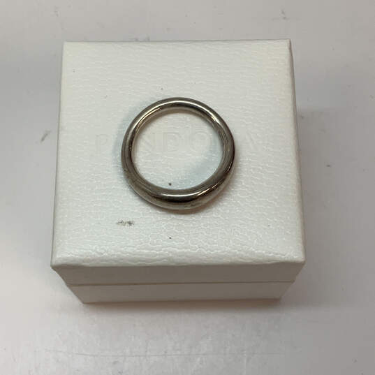 Designer Pandora 925 ALE Sterling Silver Plain Fashionable Band Ring W/ Box image number 1