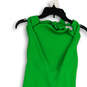 NWT Womens Green Sleeveless Halter Neck Backless Shift Dress Size Small image number 3