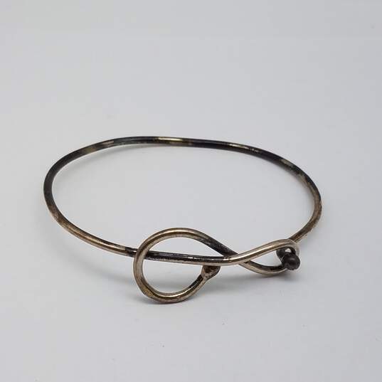 Sterling Silver Hoop Earring 7 Inch Tension Bracelet Bundle 2pcs 12.3g image number 7