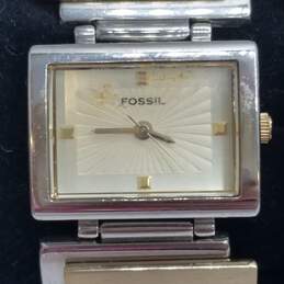 Women's Fossil NY&C Plus Brands Tank Stainless Steel Watch alternative image