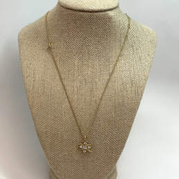 Designer Juicy Couture Gold-Tone Link Chain Flower Pendant Necklace w/ Box alternative image